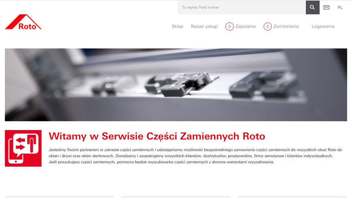 E-sklep i wyszukiwarka części zamiennych Roto dostepna już w Polsce